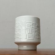 Vintage Mug Vase in German Porcelain with Architectural Patterns by Hans Achtziger for Hutschenreuther