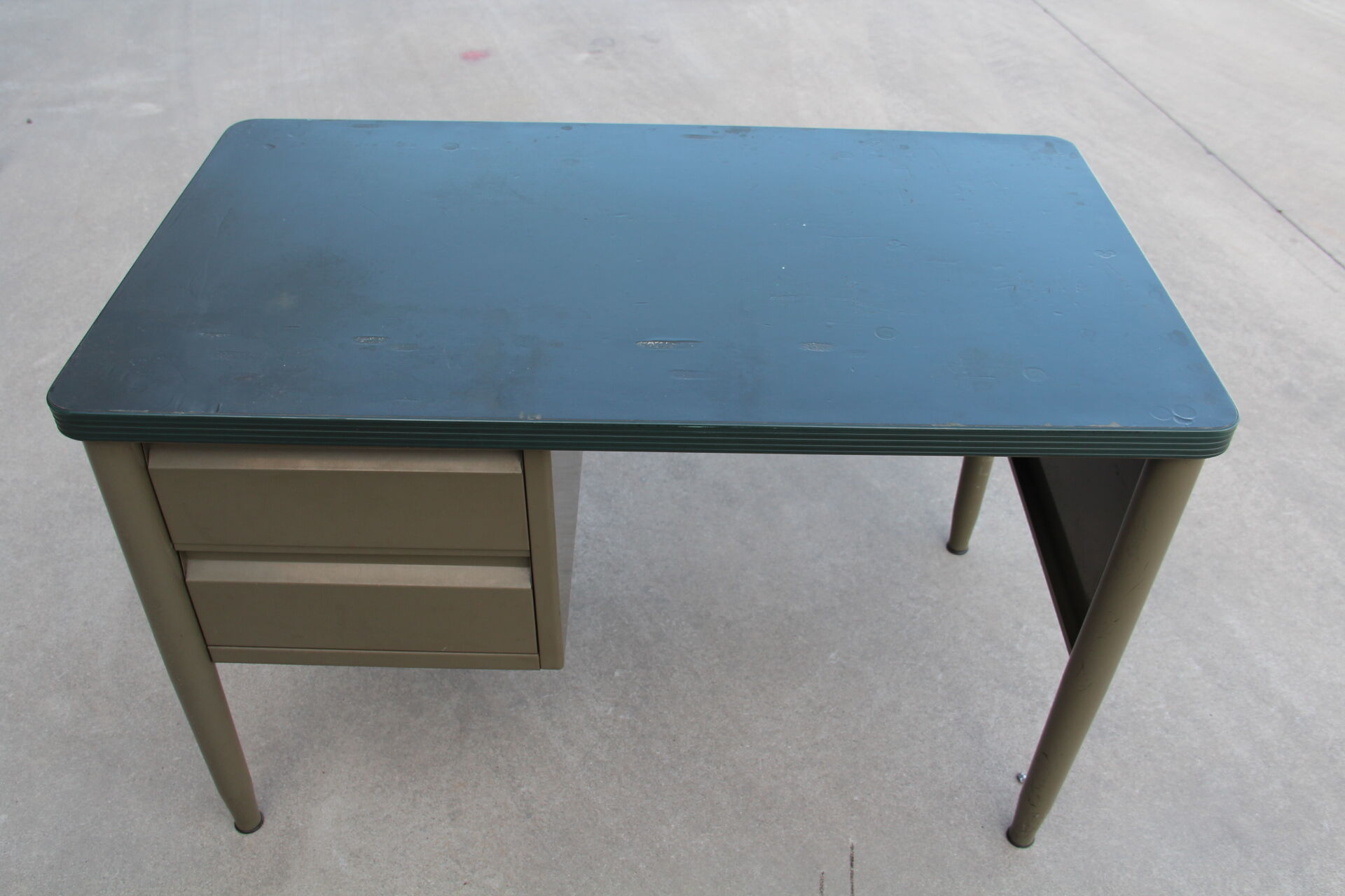 Industrial metal desk