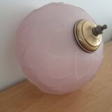 Vintage pink glass ceiling light