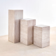 Lot de 3 colonnes Hera travertin naturel