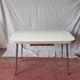Kitchen table in formica white vintage 60s