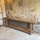 XXL solid oak console workbench