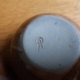 Stoneware cups signed Anne Rémy Clamagirand