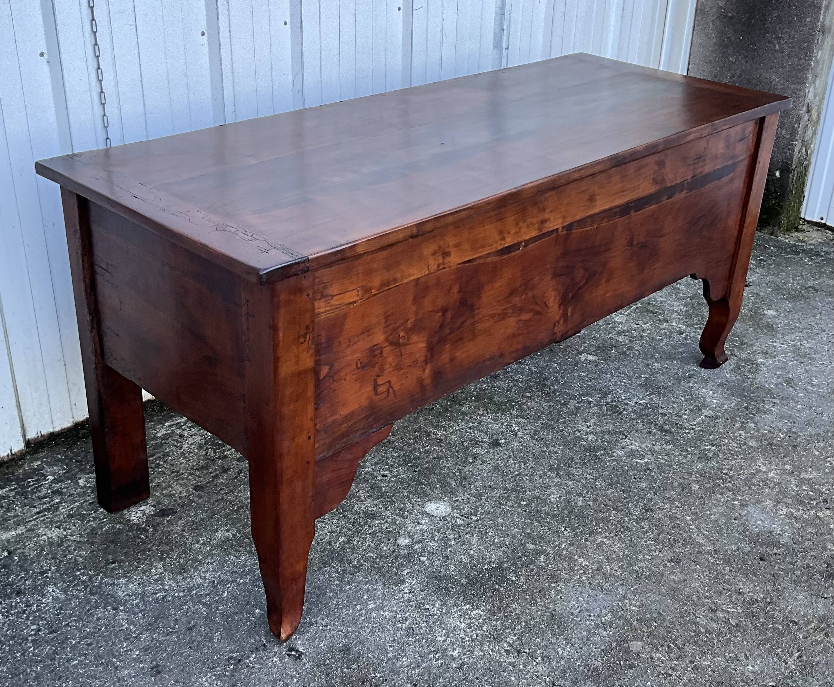 Solid cherry wood chest – late 19th century