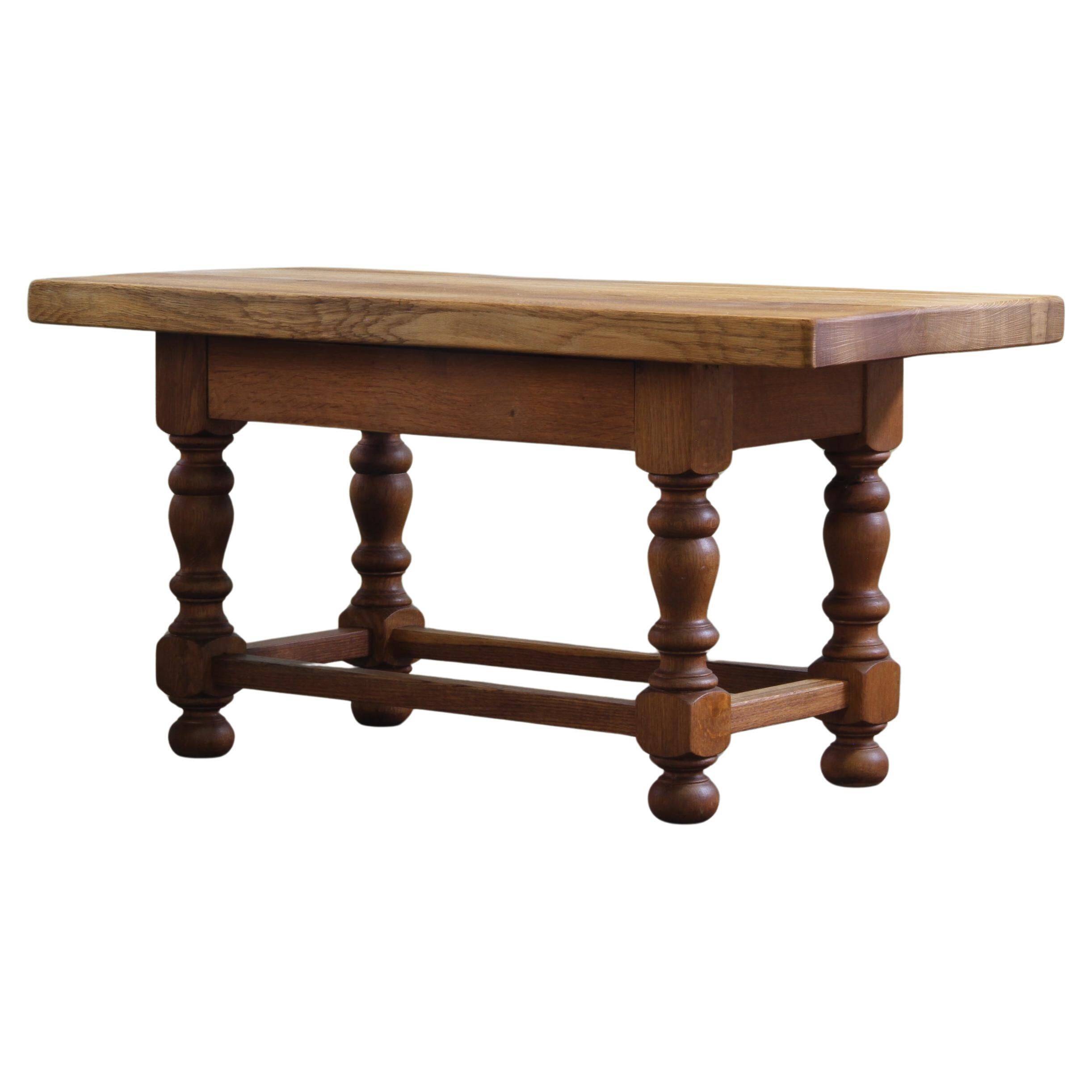 Early 20th century Danish Baroque coffee table solid oak