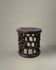 Dark brown hand-carved Bamileke stool and side table in solid wood, Cameroon, African Art, 1950s