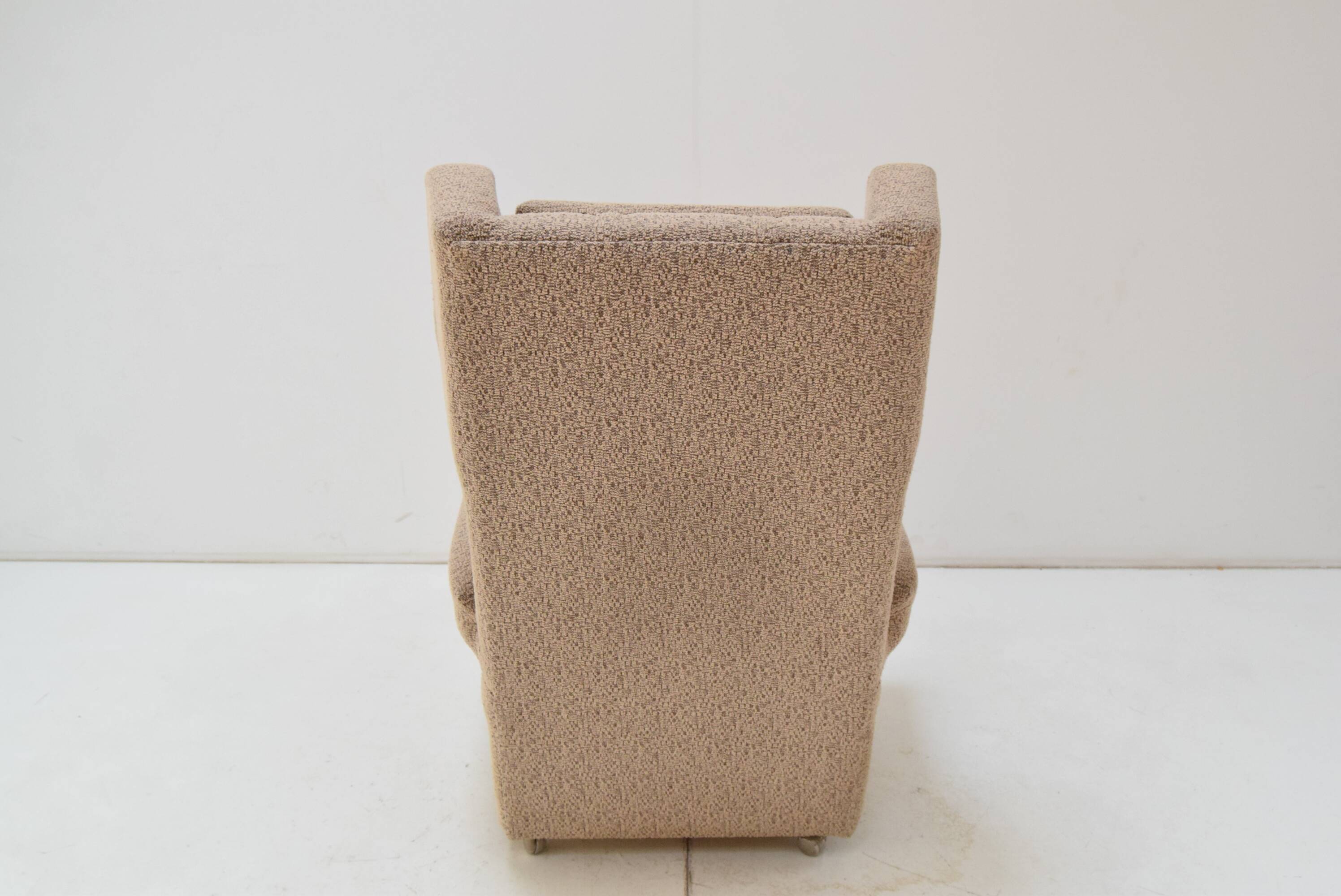 Comfortable armchair with wheels, Czechoslovakia, 1950's