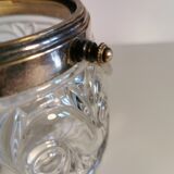 Baccarat crystal and silver metal ice bucket and bucket (signed Baccarat)
