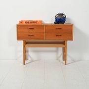Scandinavian entrance cabinet from the 1950s–60s in teak and oak