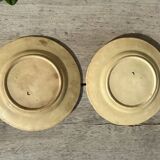 Assiette à dessert en barbotine fin XIXème  décor oiseaux