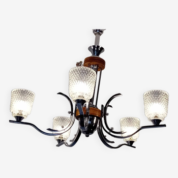 Large Art Deco chandelier from the 30s/40s