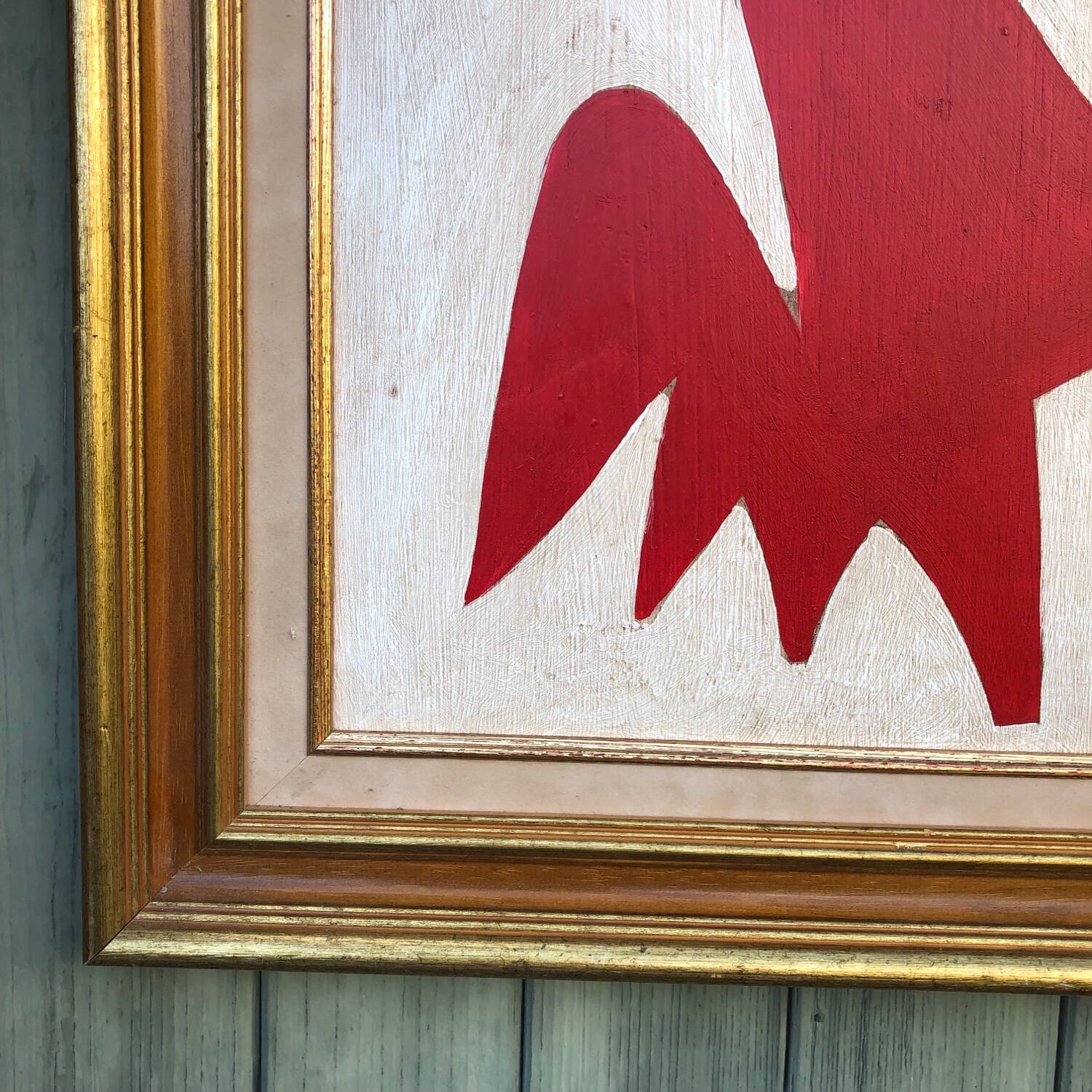 Framed abstract painting