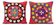 Lot de 2 housses de coussin brodées vintage 53x56 cm