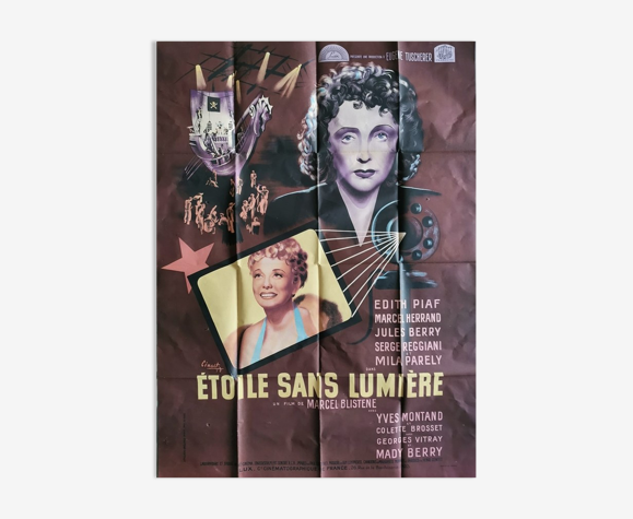Original poster 1945 star snas light Edith Piaf Cinart Marcel Blistene Reggiani