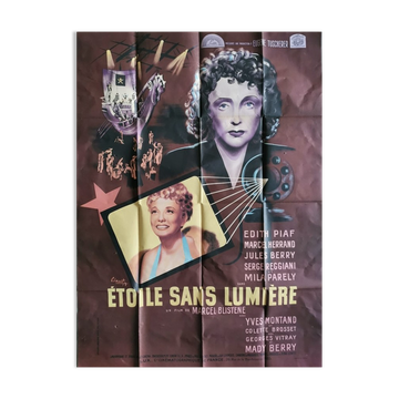 Original poster 1945 star snas light Edith Piaf Cinart Marcel Blistene Reggiani