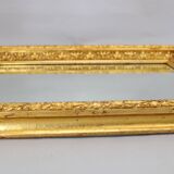 1940s Italian Mirror in Golden Wood Frame