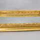 1940s Italian Mirror in Golden Wood Frame