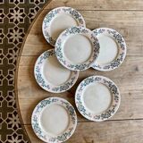 Set of 6 vintage dessert plates model Cécile by HBCM