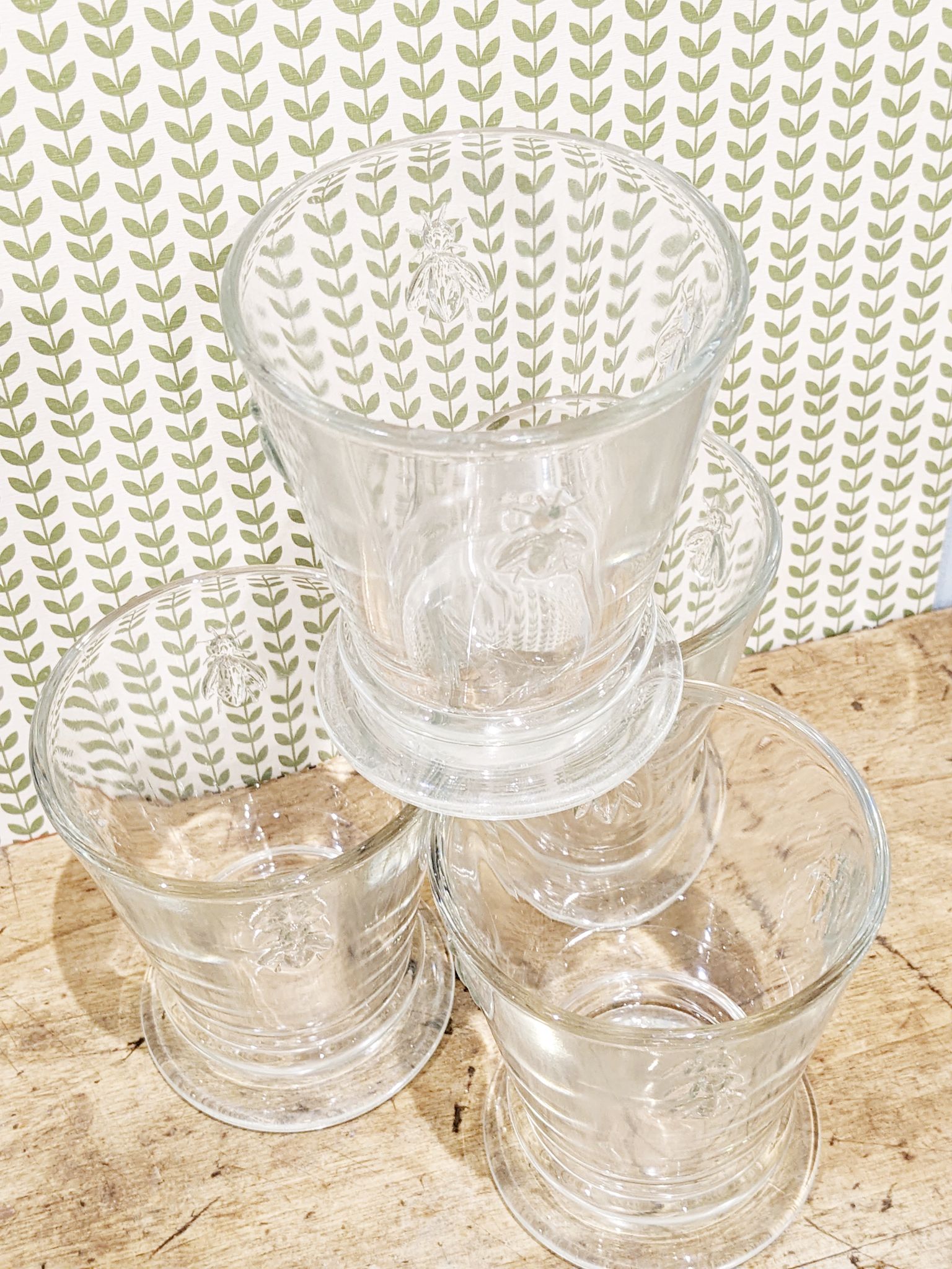 4 water glasses called "cups ' La Rochère for Museum of Paris