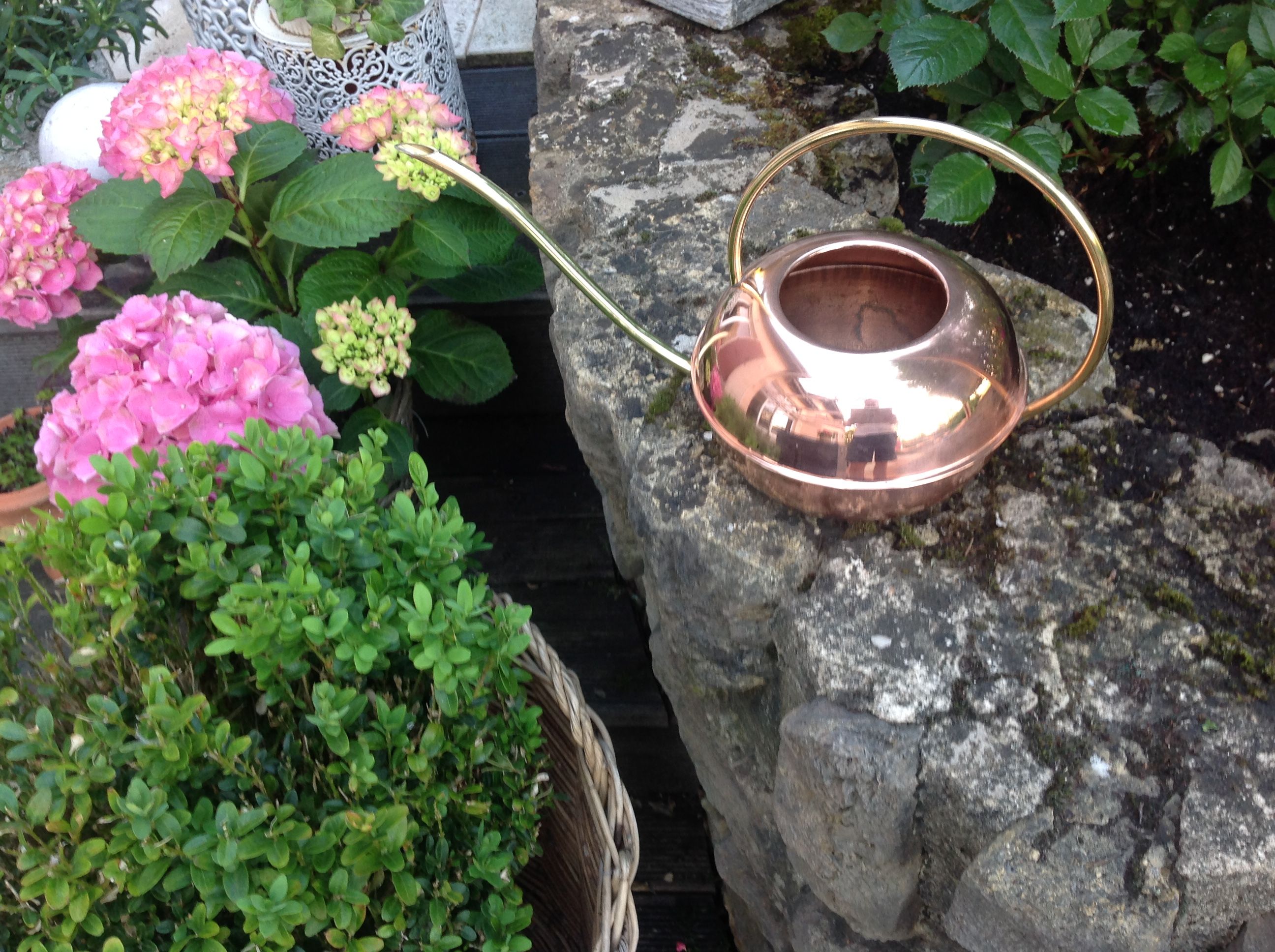 Watering can ball in red copper / vintage 60s-70s