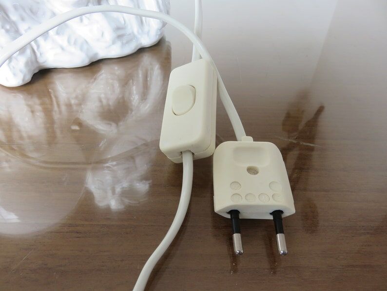 Owl lamp, ceramic owl and opaline ball 70s