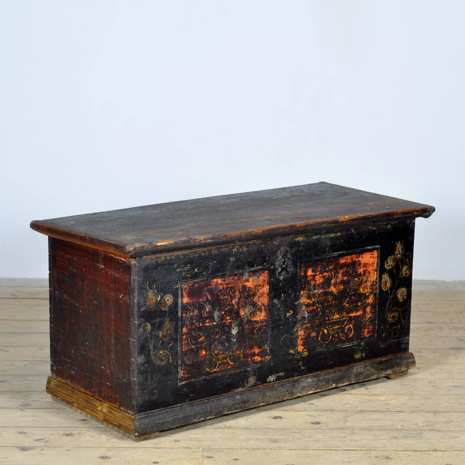 Folk art wedding chest, circa 1850