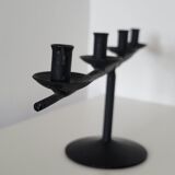 Brutalist candlestick candlestick with 4 metal branches
