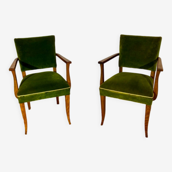 pair of armchairs bridge 50s