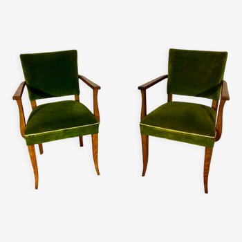 paire de fauteuils bridge années 50