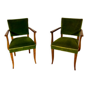 Paire de fauteuils bridge