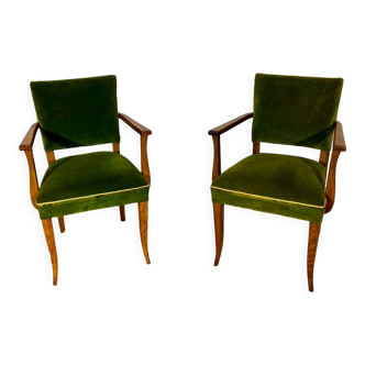 paire de fauteuils bridge années 50