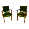 pair of armchairs bridge 50s