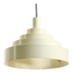 1960s Space Age heavy solid slatted metal pendant lamp