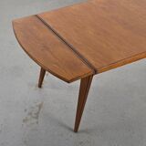 Mahogany extending table by A. Sornay, France 1950