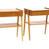 Set of 2 teak bedside tables, Carlström, Sweden, 1960