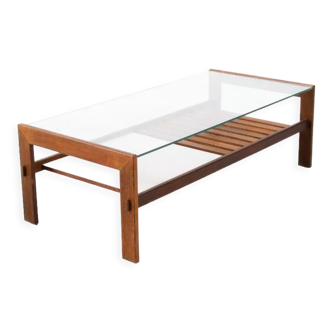 Wengé & smoked glass coffee table