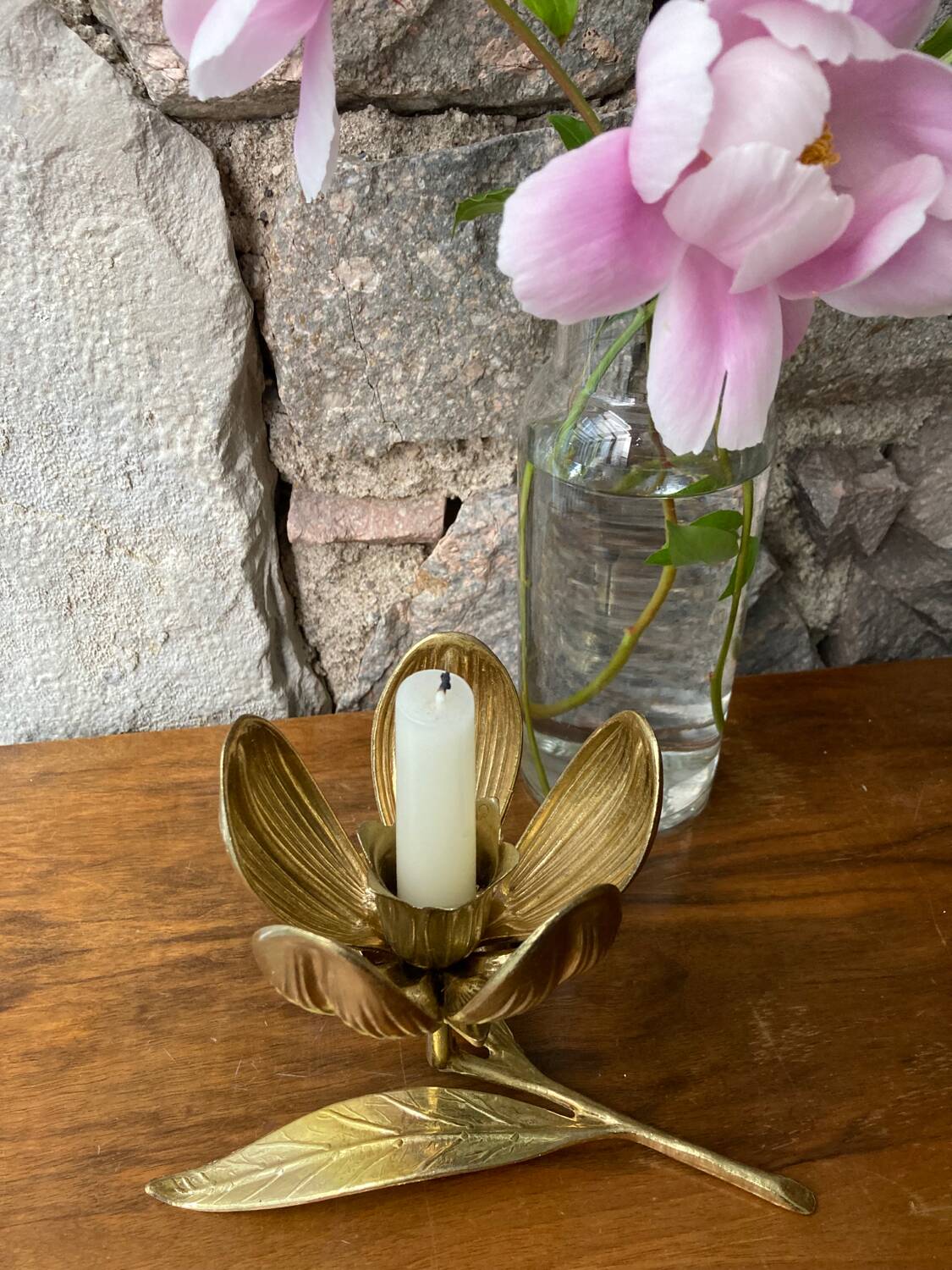Vintage flower ashtray candle holder