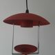 Orange-red metal hanging lamp