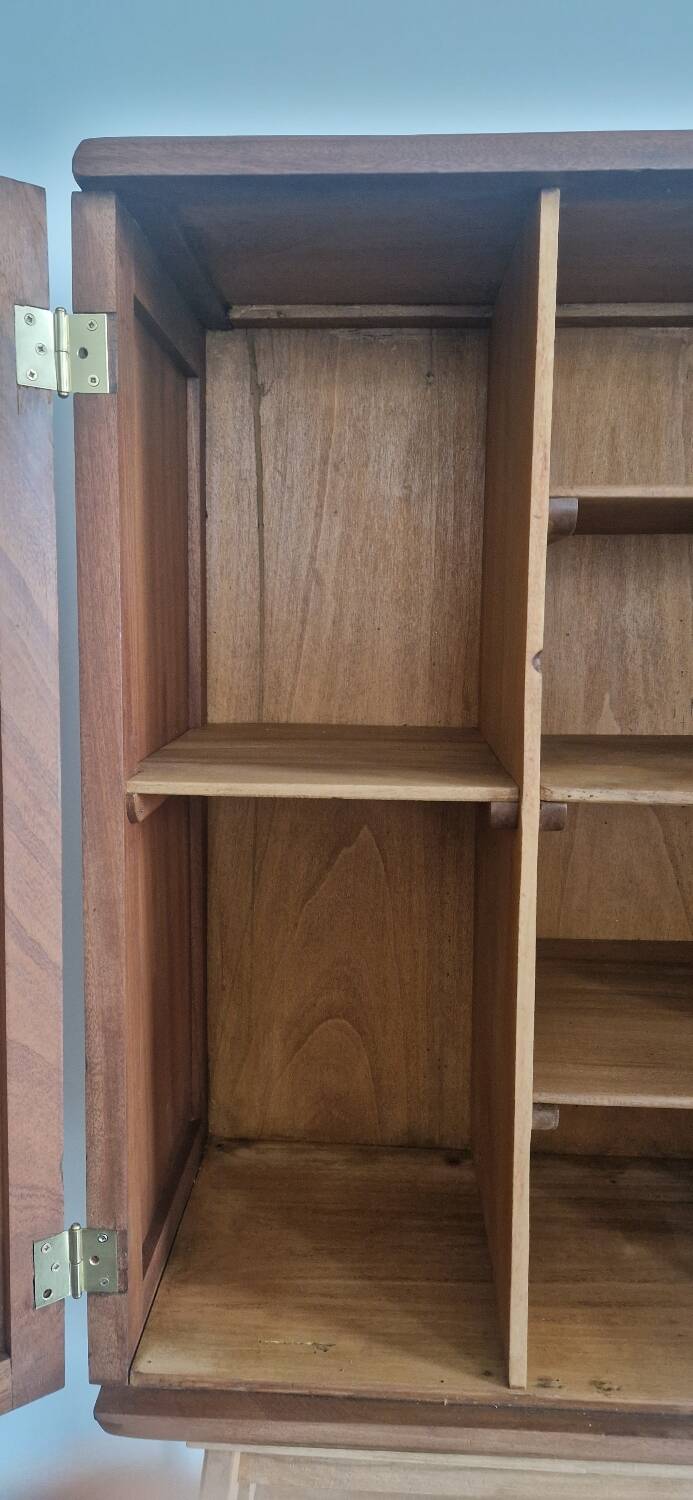 1950s handcrafted cabinet - Solid mahogany wood - Unique piece