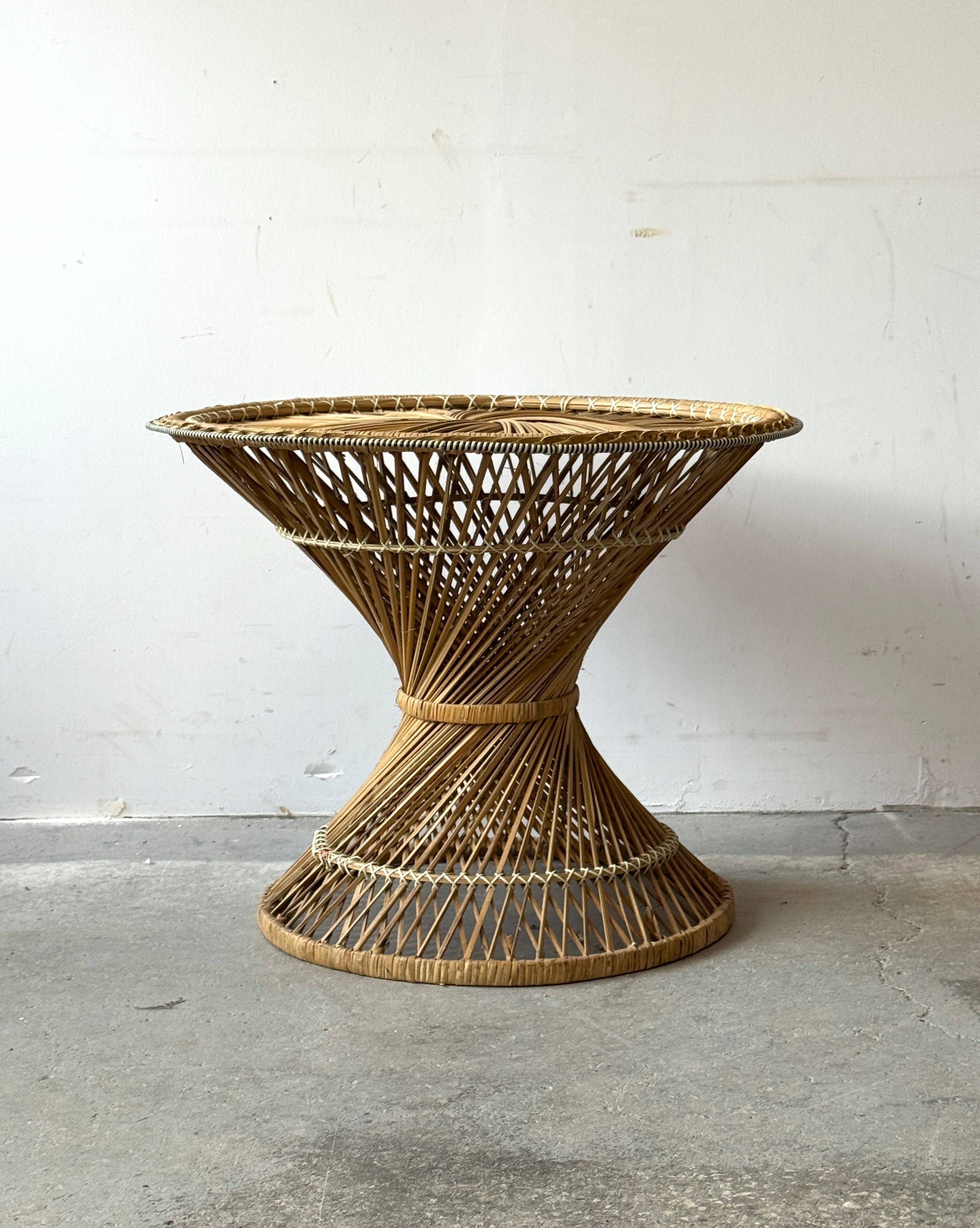 Wicker Coffee Table, Denmark, Vintage