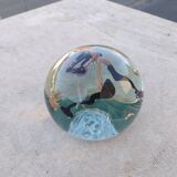 Inclusion glass paste paperweight Maure-Vieil -Bob Le Bleis - 1970's
