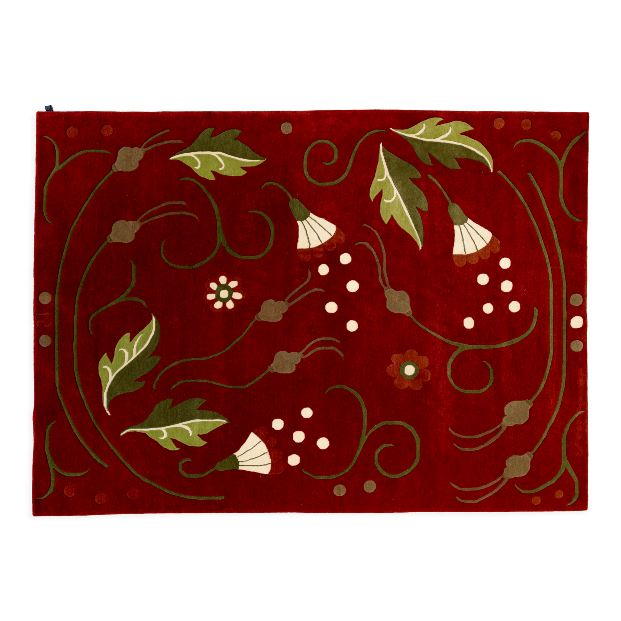 Nos hand knotted scandinavian design rug by Veronica Seipel, signed, 274 x 203 cm (108 x 80 in)