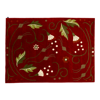 Tapis NOS scandinave noué à la main par Veronica Seipel, signé, 274 x 203 cm (108 x 80 po)