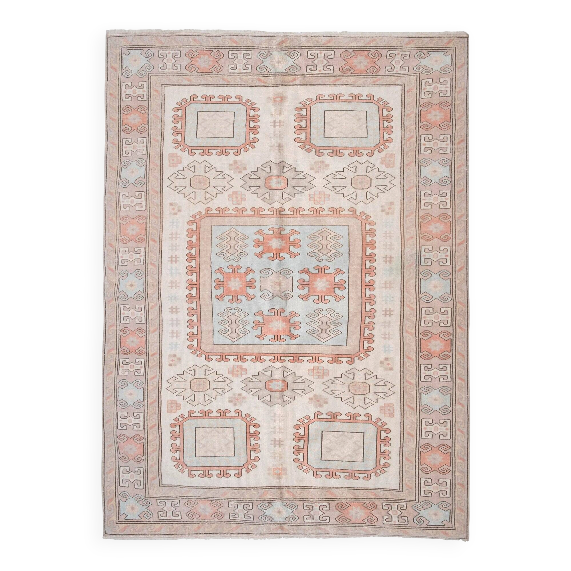 Vintage Turkish Oushak rug 173x235 cm