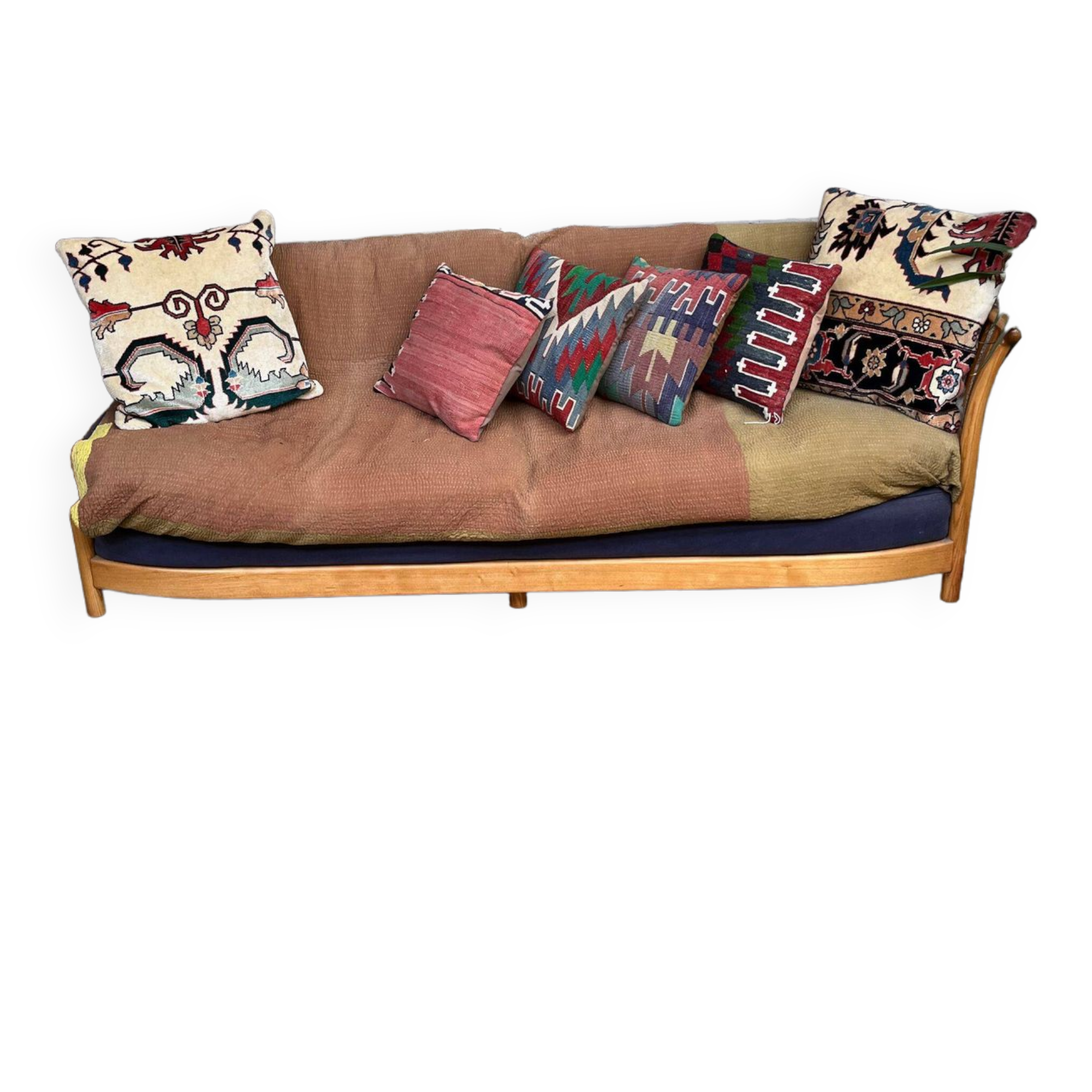 Vintage Afghan Turkoman village Rug 170x112 cm, Red, Black Tribal Medium