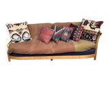 Vintage Afghan Turkoman village Rug 170x112 cm, Red, Black Tribal Medium