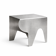 Table d'appoint en acier inoxydable sculptural contemporain, design minimaliste