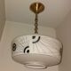 Suspension opaline décorée années 50/60