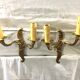 Pair of 2-light bronze sconces St Louis XV