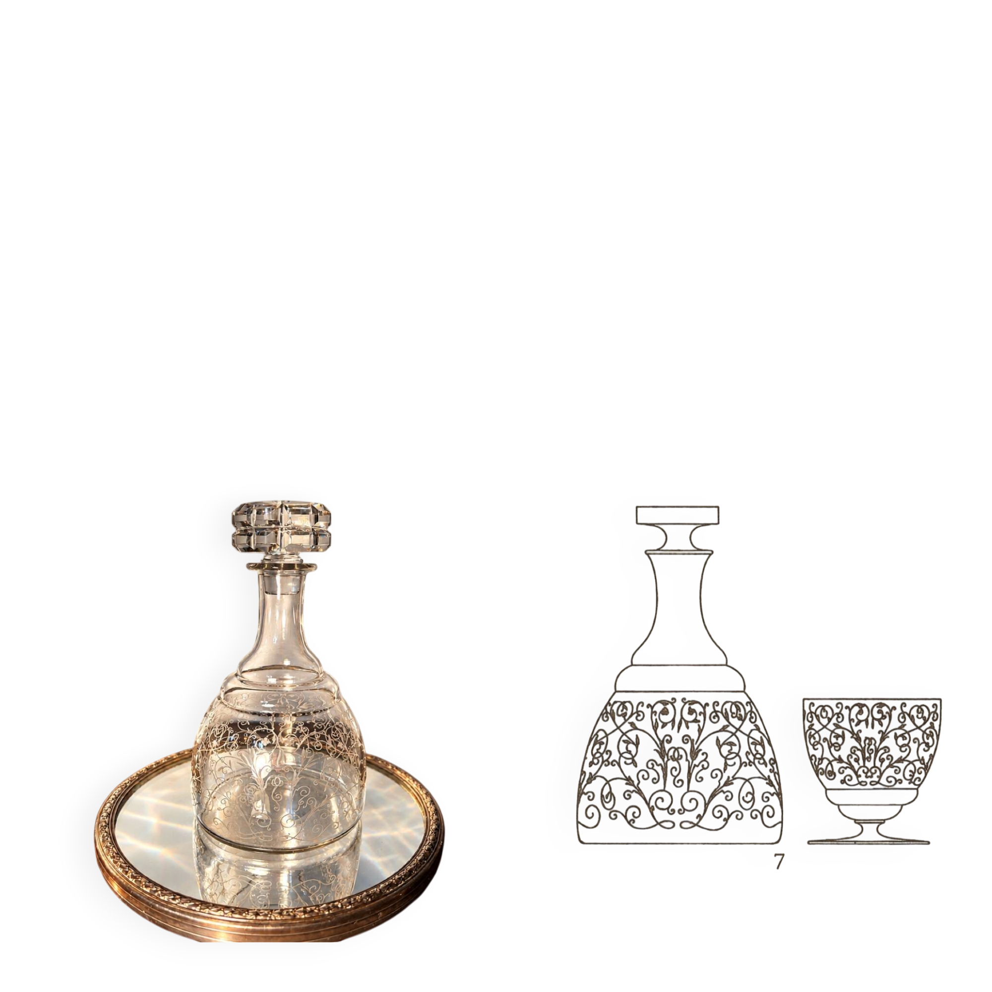 Carafe Baccarat Michel Ange avant 1936